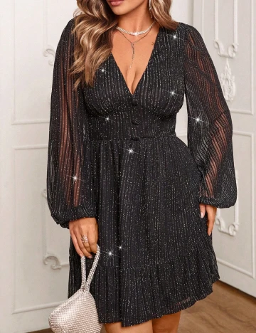 Rochie scurta SHEIN CURVE, negru