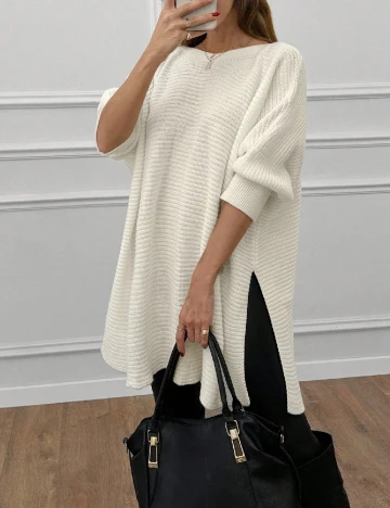 Bluza Oversize SHEIN, alb