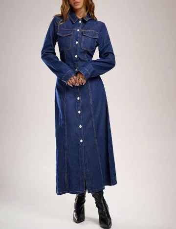 Rochie lunga SHEIN, bleumarin