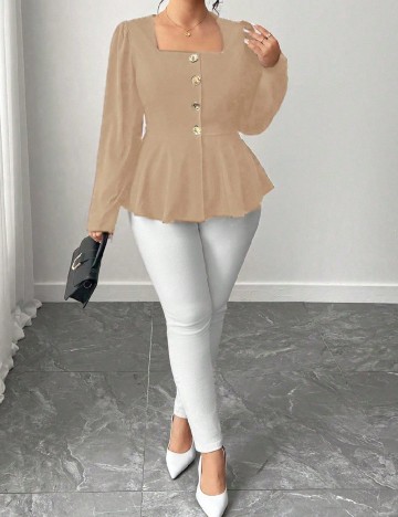 Bluza SHEIN CURVE, bej