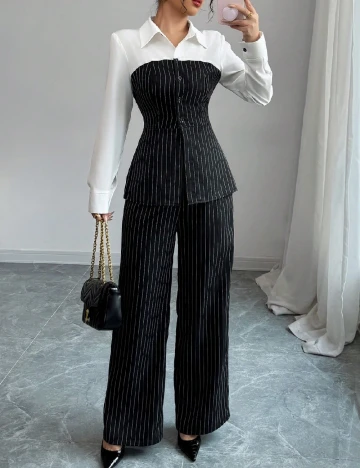 Compleu SHEIN, negru/alb