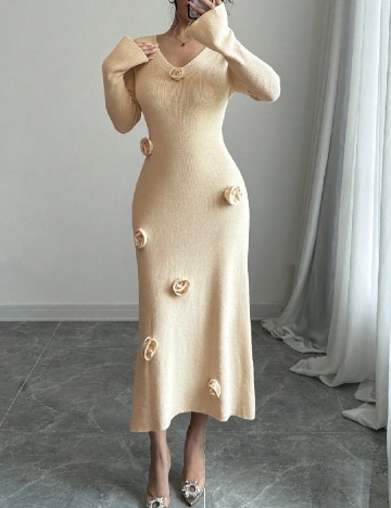 
						Rochie medie SHEIN, crem