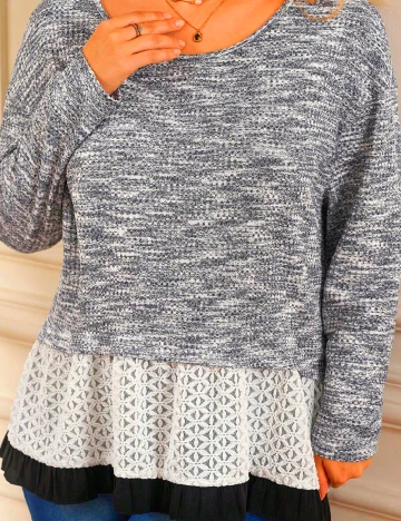 Bluza SHEIN CURVE, bleumarin