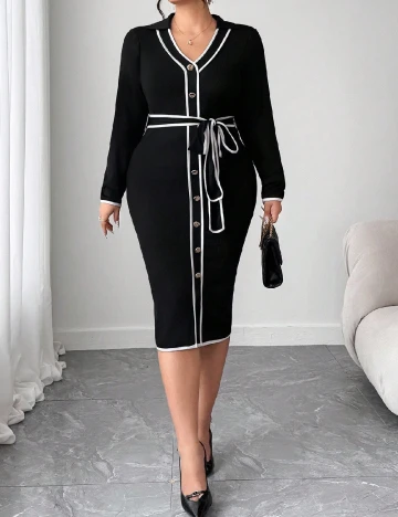 Rochie medie SHEIN CURVE, negru