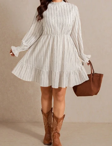 Rochie scurta SHEIN CURVE, ecru