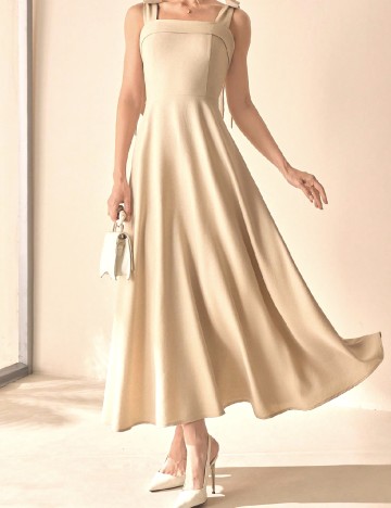 Rochie lunga SHEIN, crem