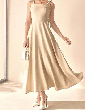 Rochie lunga SHEIN, crem