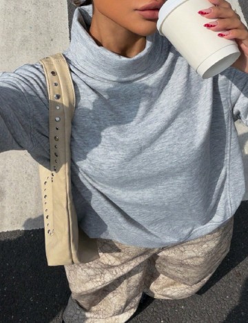 Bluza Oversize SHEIN, gri