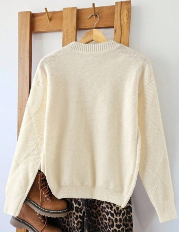 Pulover SHEIN, ecru