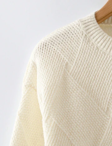 Pulover SHEIN, ecru