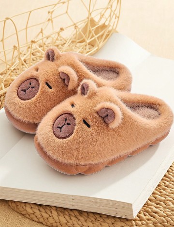 
						Papuci de Casa SHEIN, maro