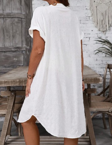 Rochie scurta Emery Rose Curve, alb