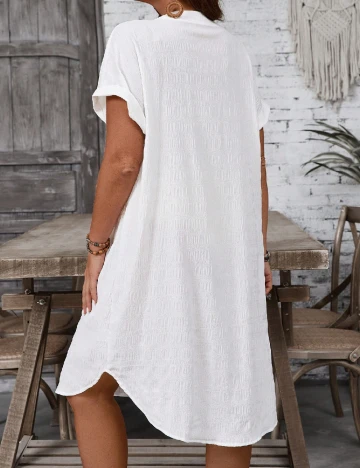 Rochie scurta Emery Rose Curve, alb