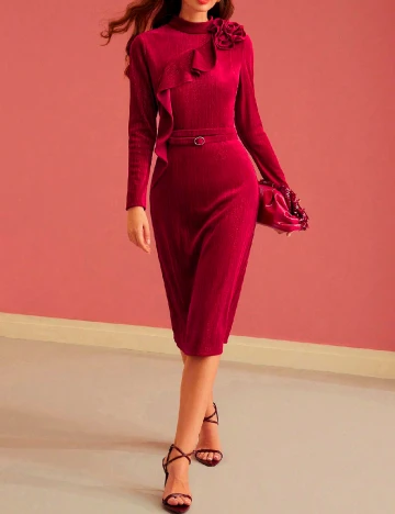 Rochie medie MOTF, rosu