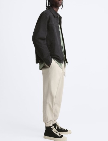 Pantaloni Zara, crem