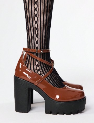 Pantofi SHEIN, maro