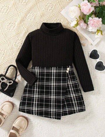 
						Compleu Shein Kids, negru/alb