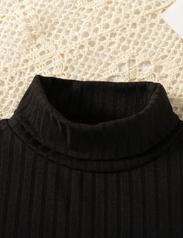 Compleu Shein Kids, negru/alb