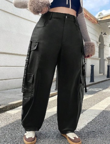 Pantaloni SHEIN CURVE, negru