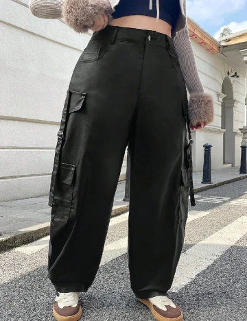 Pantaloni SHEIN CURVE, negru