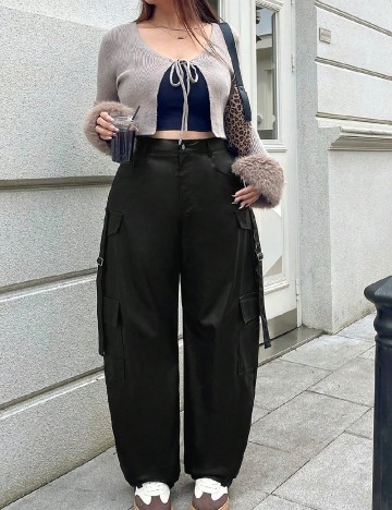 Pantaloni SHEIN CURVE, negru