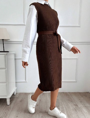 Rochie medie SHEIN, maro