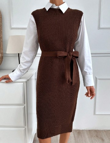 
						Rochie medie SHEIN, maro