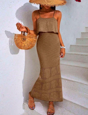 Rochie lunga SHEIN, maro