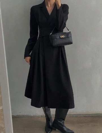 Rochie medie Dazy, negru