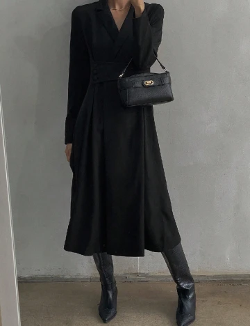 Rochie medie Dazy, negru