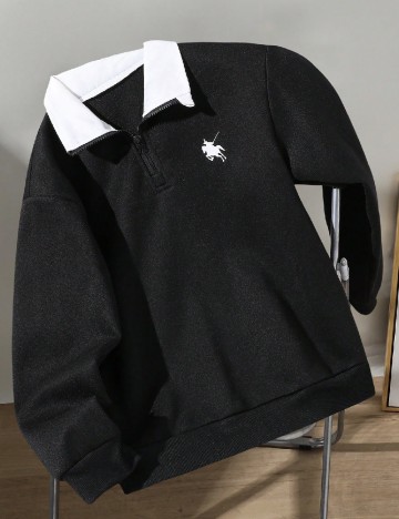 Bluza Shein Kids, negru