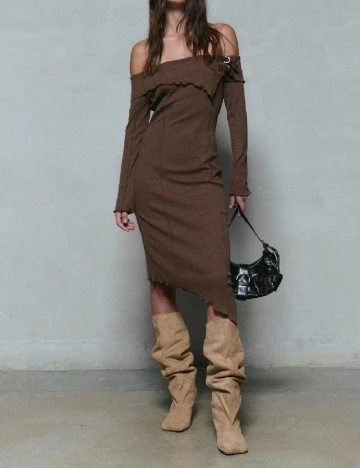 Rochie medie SHEIN, maro