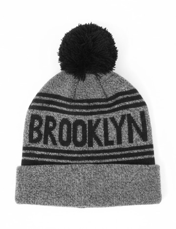 
						Caciula Pull&Bear, gri/negru