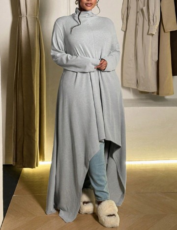 Rochie medie SHEIN CURVE, gri