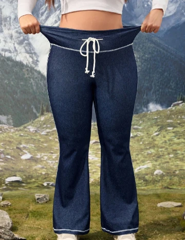 Pantaloni SHEIN CURVE, albastru