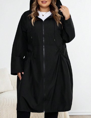 Jacheta impermeabila SHEIN CURVE, negru