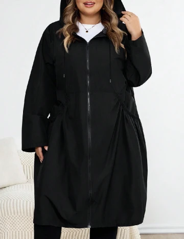 Jacheta impermeabila SHEIN CURVE, negru