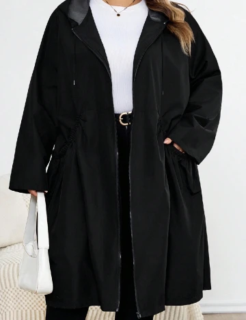 Jacheta impermeabila SHEIN CURVE, negru