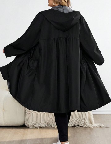 Jacheta impermeabila SHEIN CURVE, negru