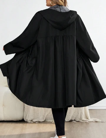 Jacheta impermeabila SHEIN CURVE, negru