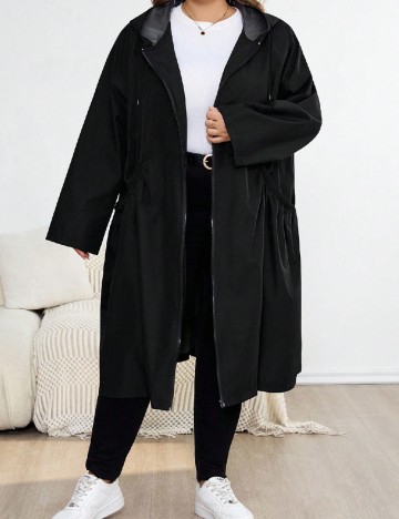 Jacheta impermeabila SHEIN CURVE, negru