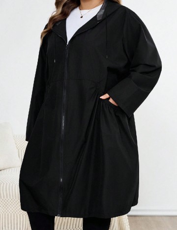 Jacheta impermeabila SHEIN CURVE, negru