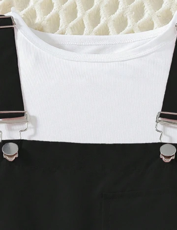 Salopeta Shein Kids, negru