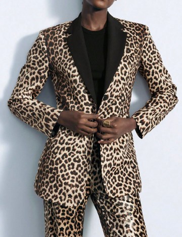 
						Sacou SHEIN, animal print