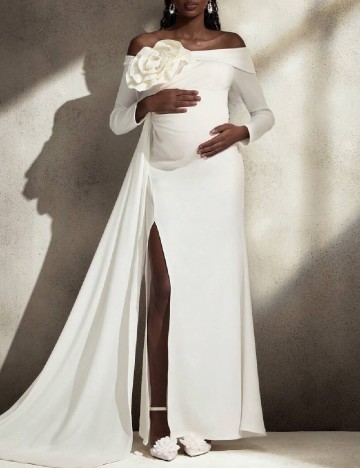 
						Rochie lunga SHEIN Maternity, alb