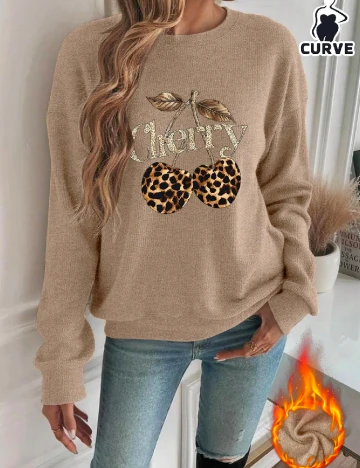 Bluza SHEIN CURVE, maro