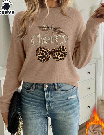 Bluza SHEIN CURVE, maro