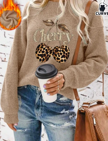 Bluza SHEIN CURVE, maro