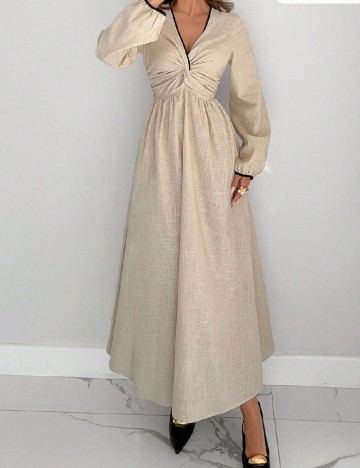 Rochie lunga SHEIN, crem