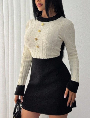 
						Rochie scurta SHEIN, negru/alb